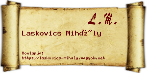 Laskovics Mihály névjegykártya