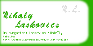 mihaly laskovics business card